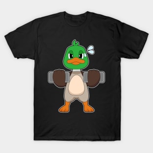 Duck Fitness Dumbbells Sports T-Shirt